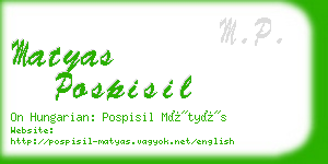 matyas pospisil business card